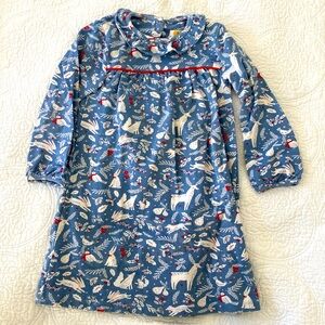 Baby boden winter scene dress